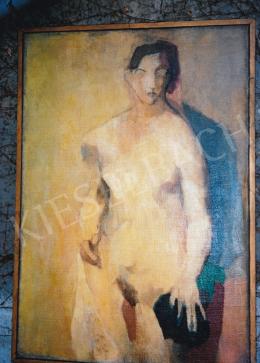 Trauner, Sándor (Alexandre Trauner) - Female Nude, oil on canvas, Signed lower right: Trauner, Photo: Tamás Kieselbach